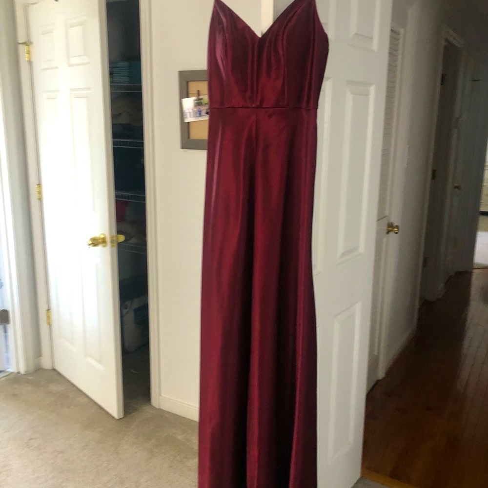 Maroon Jenny Yoo Bridesmaid Dress